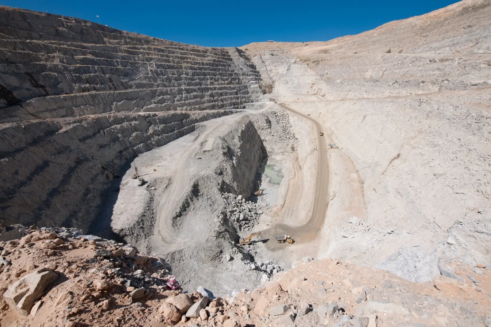 Managed haul road in an open-pit mine